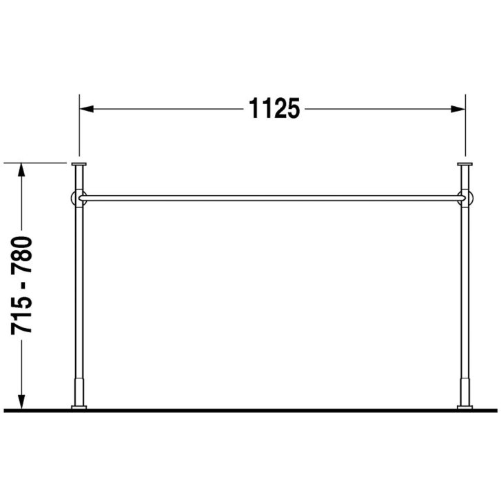 Duravit Vero - Kovový podstavec na umývadlo, chróm 0030741000