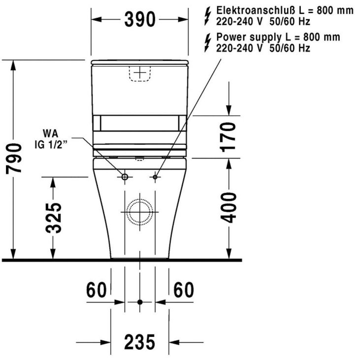 Duravit DuraStyle - WC kombi misa na SensoWash, biela 2156590000