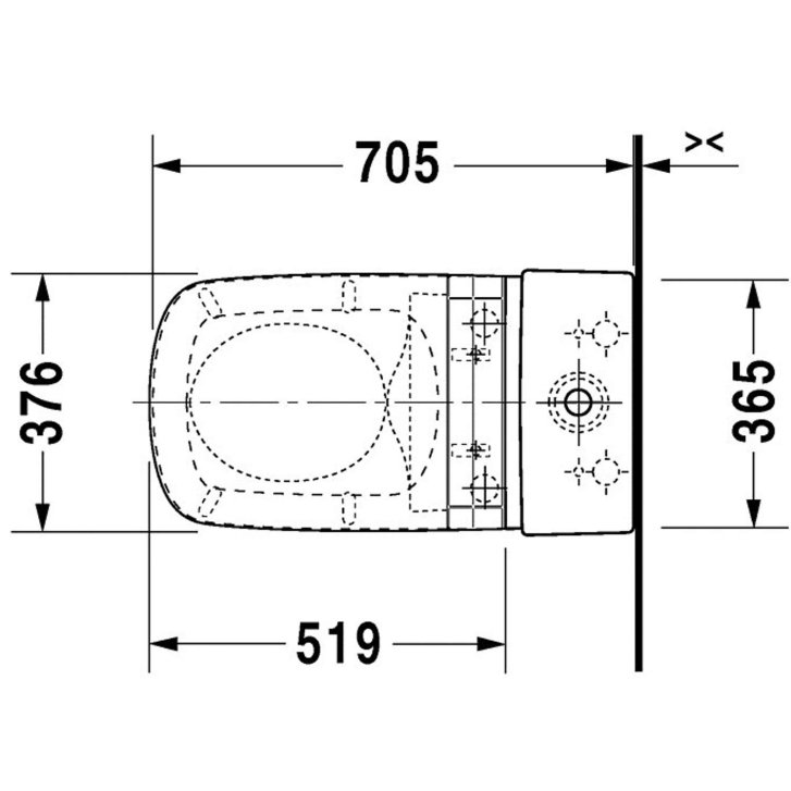 Duravit DuraStyle - WC kombi misa na SensoWash, biela 2156590000