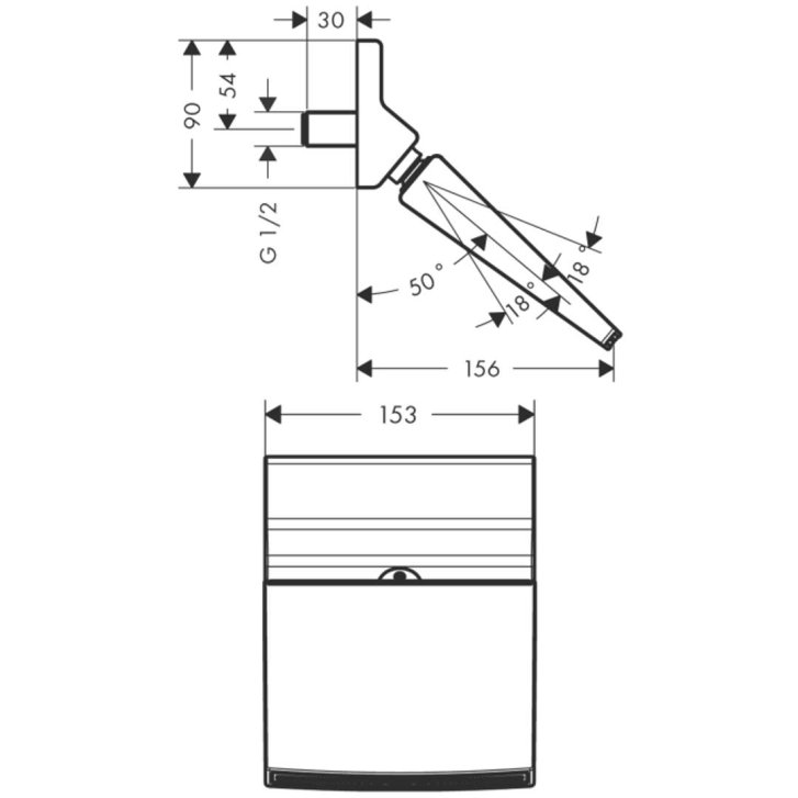 Hansgrohe Raindance - Hlavová sprcha Rainfall 150, chróm 26443000