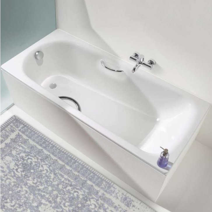 Kaldewei Advantage - Obdĺžniková vaňa Saniform Plus Star 332, 160x70 cm, s otvormi na držadlá, antislip, biela 133230000001