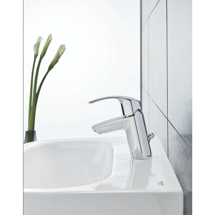 Grohe Eurosmart - Páková umývadlová batéria S, s výpustom, chróm 33265002