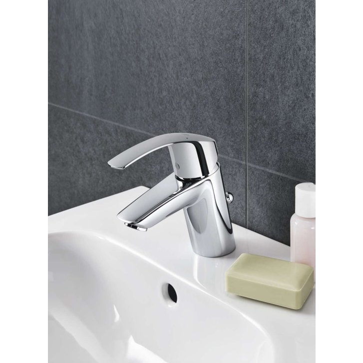 Grohe Eurosmart - Páková umývadlová batéria S, s výpustom, chróm 33265002