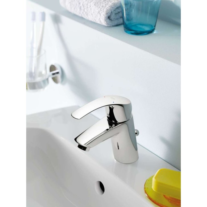 Grohe Eurosmart - Páková umývadlová batéria S, s výpustom, chróm 33265002