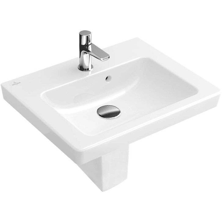 Villeroy & Boch Subway 2.0 - Umývadielko s prepadom, 45x37 cm, alpská biela 73154501