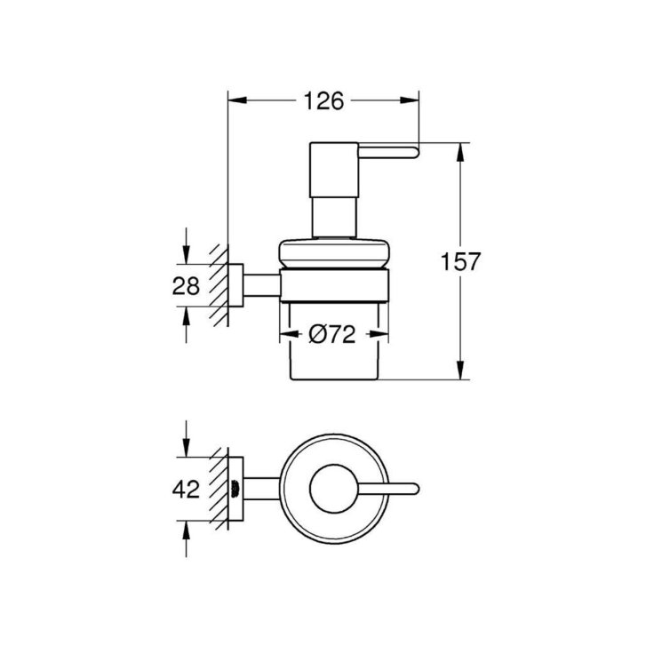 Grohe Essentials Cube - Dávkovač tekutého mydla, chróm 40756001