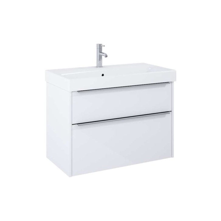 Jika Pure - Skrinka s umývadlom, 80x54x42 cm, 2 zásuvky, lesklá biela H40B2344025002