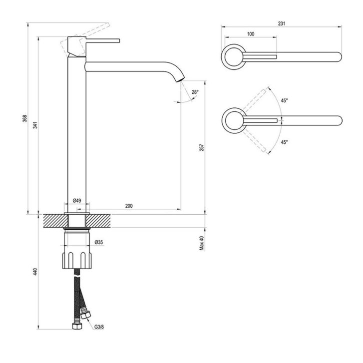 Ravak Espirit - Umývadlová batéria, matná čierna X070274