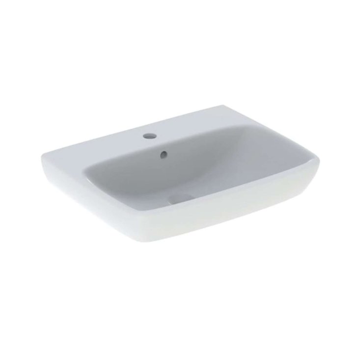 Geberit Selnova Square - Umývadlo 65x48 cm, s 1 otvorom na batériu, s prepadom, biela 500.299.01.5