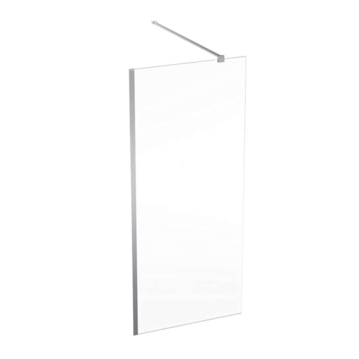 Geberit GEO - Sprchová stena Walk-In, 90x200 cm, strieborná/číre sklo 560.129.00.2
