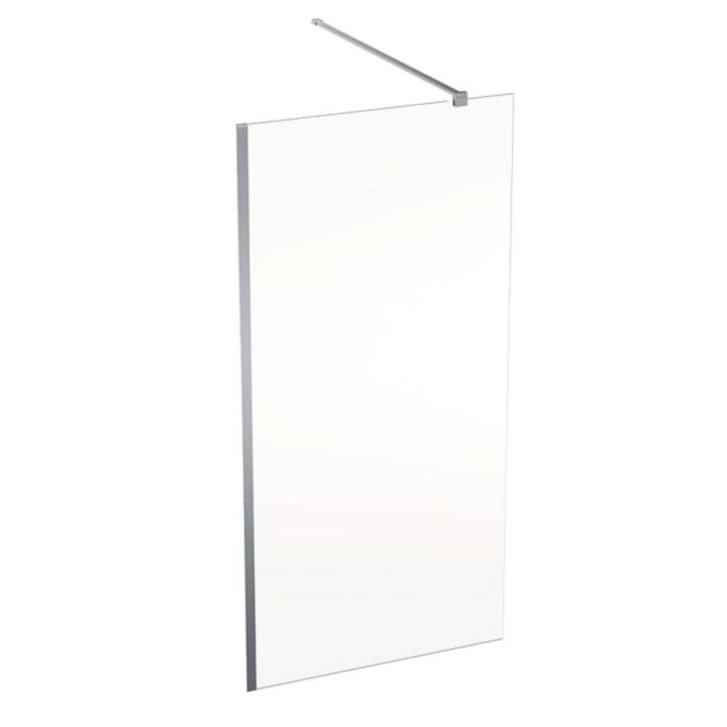Geberit GEO - Sprchová stena Walk-In, 100x200 cm, strieborná/číre sklo 560.139.00.2