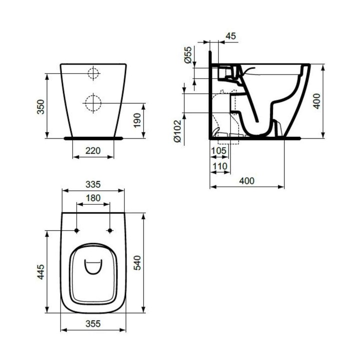 Ideal Standard i.Life B - Stojace WC, vario odpad, RimLS+, biela T461601