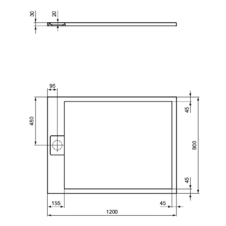 Ideal Standard i.Life - Sprchová vanička 120x90 cm, Anti-Slip, biela T5221FR
