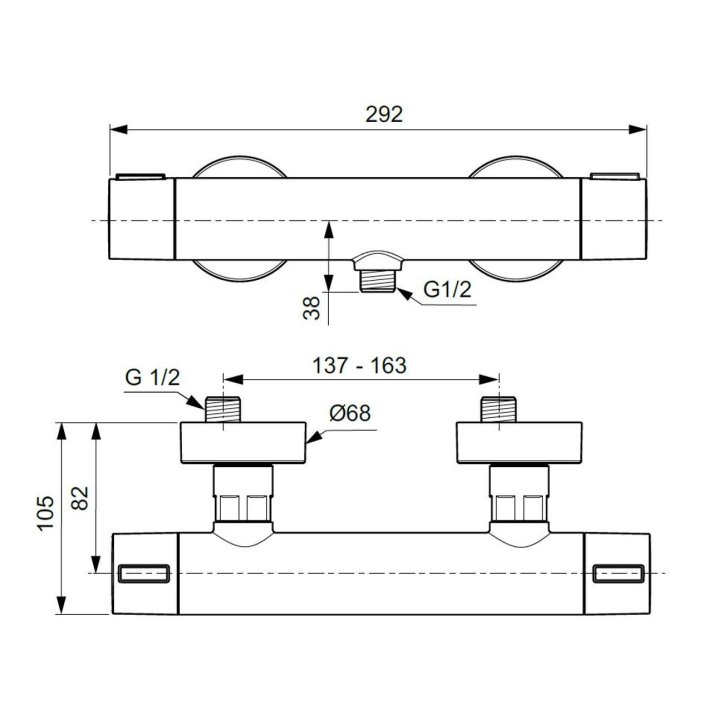 Ideal Standard ALU+ - Termostatická sprchová batéria, hodvábna čierna BD582XG