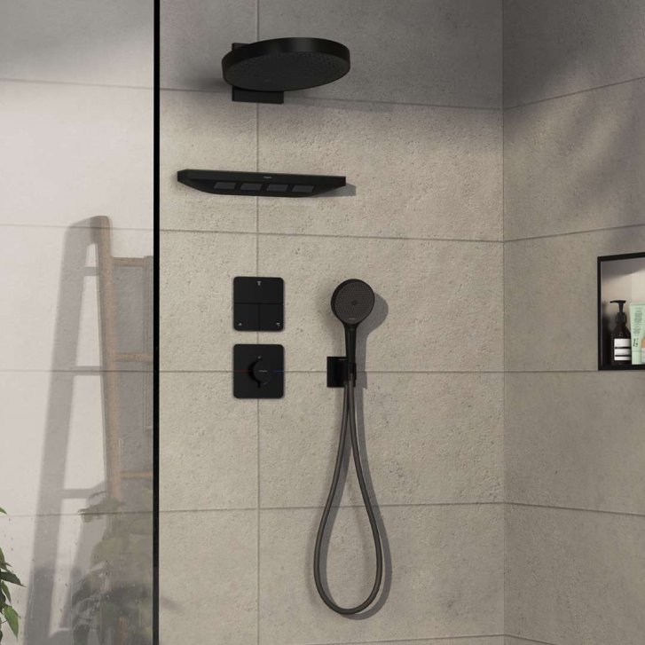 Hansgrohe ShowerSelect Comfort - Ventil pod omietku, na 3 spotrebiče, matná čierna 15587670
