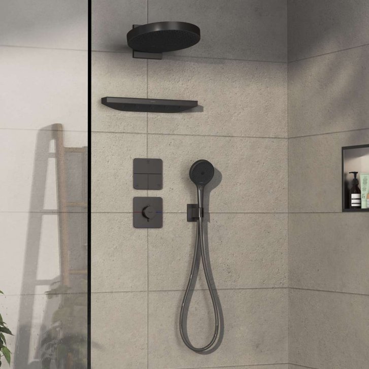 Hansgrohe ShowerSelect Comfort - Termostatická batéria pod omietku, kefovaný čierny chróm 15588340