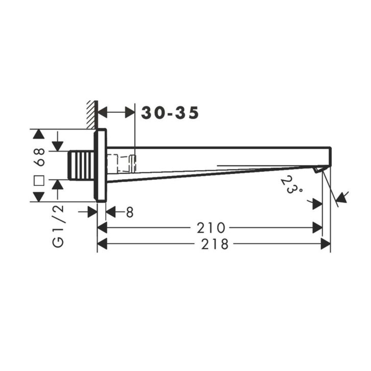 Hansgrohe Tecturis E - Vaňová vpusť, chróm 73410000