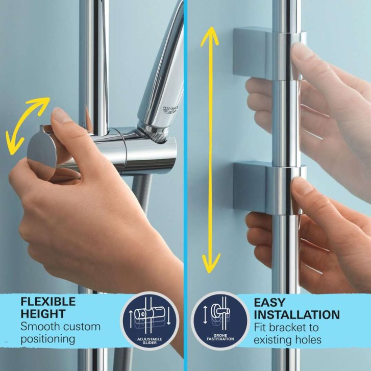 Grohe Vitalio Start - Set sprchovej hlavice, tyče a hadice, chróm 27942001