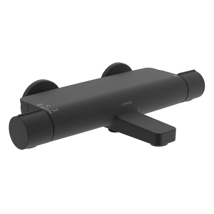 Hansa Optima - Termostatická vaňová batéria, matná čierna 6513220133