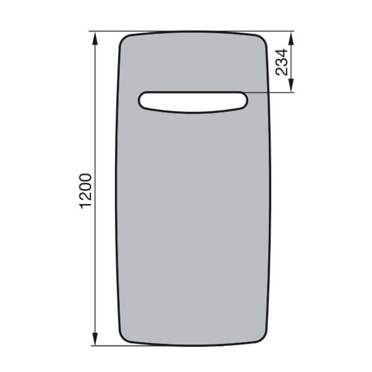 Zehnder Vitalo Spa - Kúpeľňový radiátor 120x59 cm, rovný, stredové pripojenie 5 cm, biely lak VIT-120-060