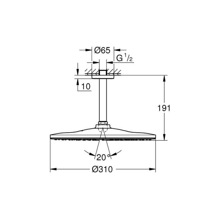 Grohe Rainshower - Hlavová sprcha, priemer 31 cm, kefovaný Warm Sunset 26560DL0