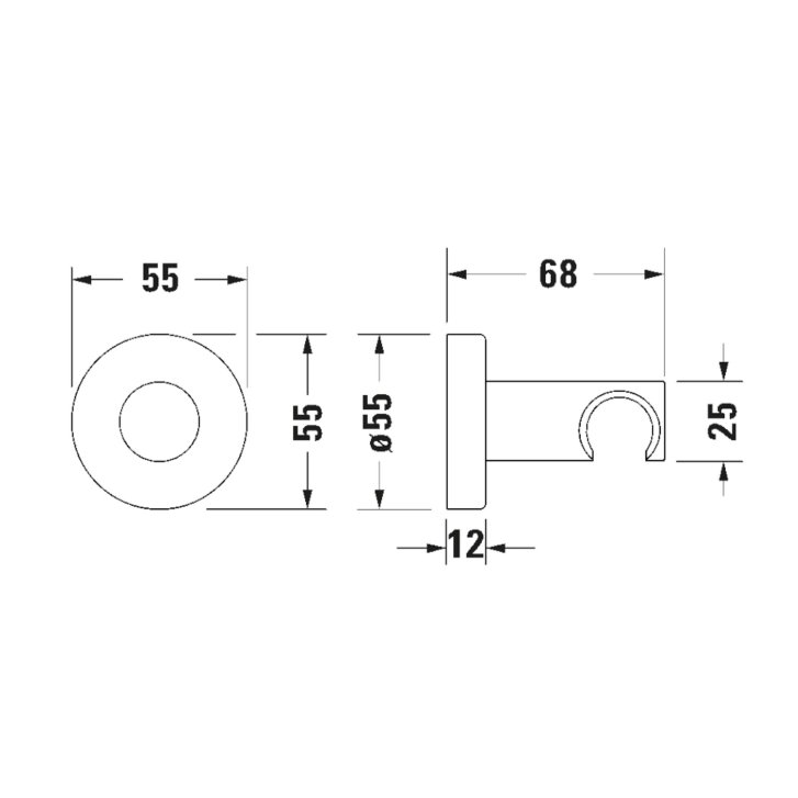 Duravit - Držiak sprchy, chróm UV0620007010