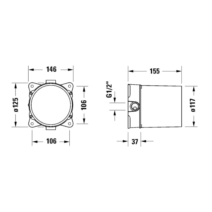 Duravit - Montážne teleso do podlahy GK5900008000
