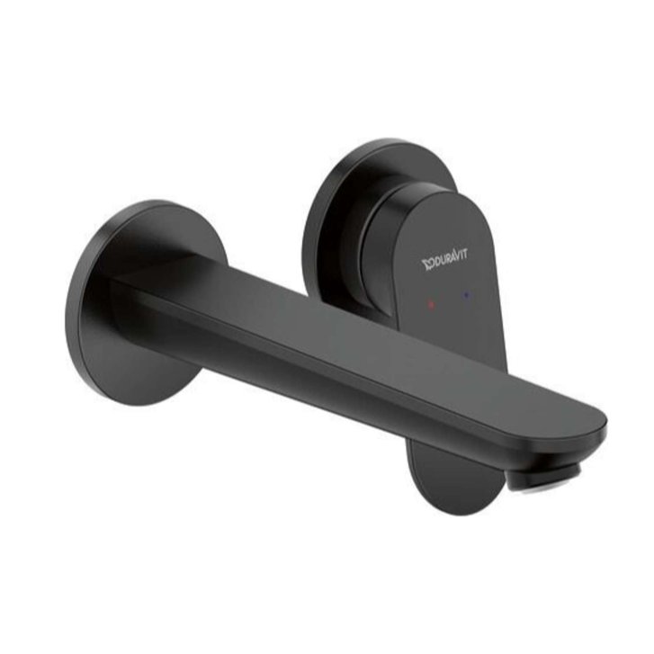 Duravit Wave - Umývadlová batéria pod omietku, 2-otvorová inštalácia, matná čierna WA1070004046