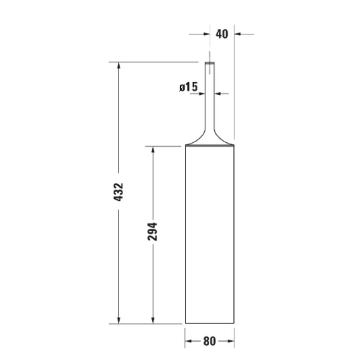 Duravit Starck T - WC kefa na postavenie, kefovaný bronz 0099450400