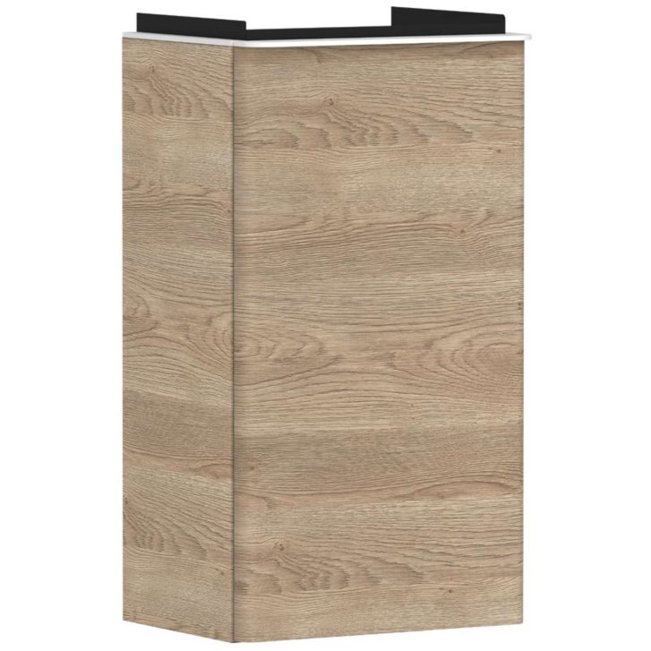 Hansgrohe Xelu Q - Umývadlová skrinka, 63x34x27 cm, 1 dvierka, pánty vľavo, prírodný dub/matná biela 54013700
