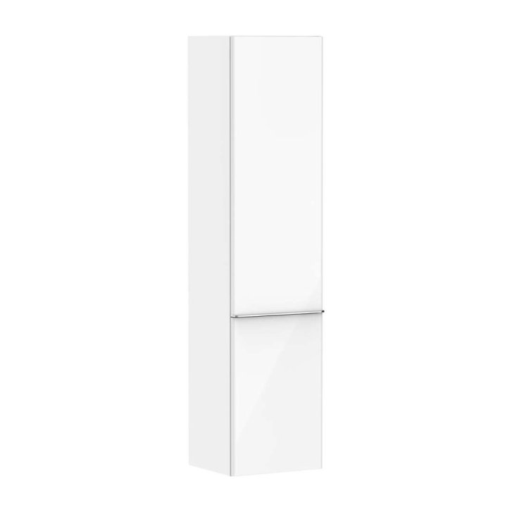 Hansgrohe Xelu Q - Vysoká skrinka 40x165x35 cm, 2 dvierka, pánty vľavo, lesklá biela/chróm 54135000