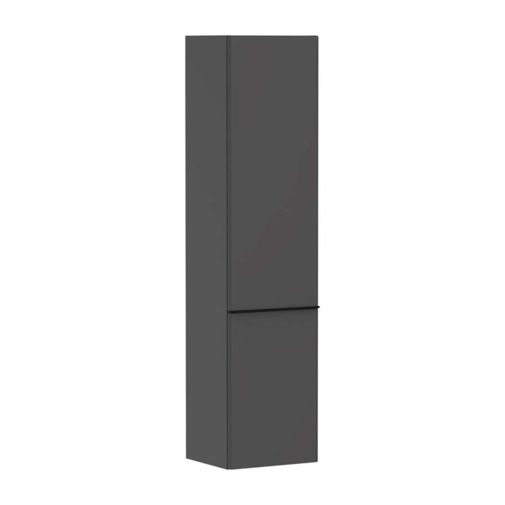 Hansgrohe Xelu Q - Vysoká skrinka 40x165x35 cm, 2 dvierka, pánty vľavo, matná sivá/matná čierna 54136670