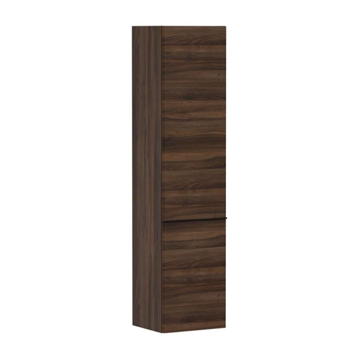 Hansgrohe Xelu Q - Vysoká skrinka 40x165x35 cm, 2 dvierka, pánty vľavo, tmavý orech/matná čierna 54138670