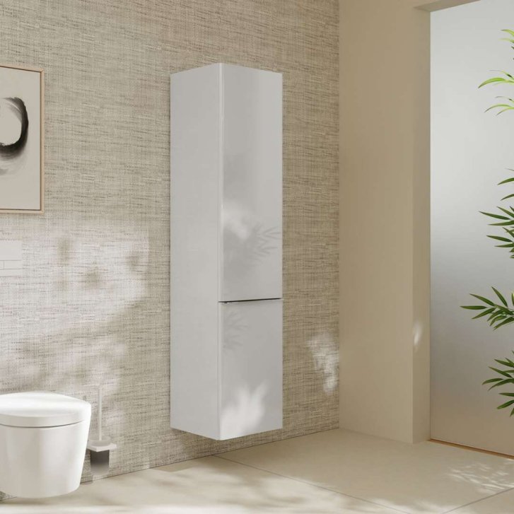 Hansgrohe Xelu Q - Vysoká skrinka 40x165x35 cm, 2 dvierka, pánty vpravo, lesklá biela/chróm 54139000