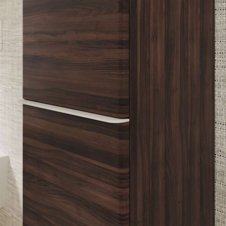 Hansgrohe Xelu Q - Vysoká skrinka 40x165x35 cm, 2 dvierka, pánty vpravo, tmavý orech/matná biela 54142700