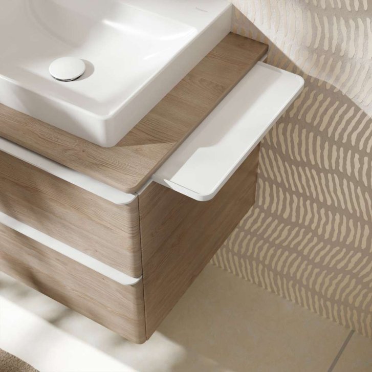 Hansgrohe Xelu Q - Polička k umývadlovým skrinkám, matná biela 54144700