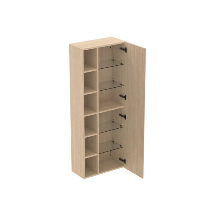Ideal Standard Finesse - Vysoká skrinka 60x30x160 cm, 1 dvierka, pánty vpravo, biely dub E3442US
