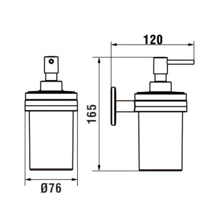 Laufen Cana - Dávkovač mydla s držiakom, sklo/chróm H3831320040001
