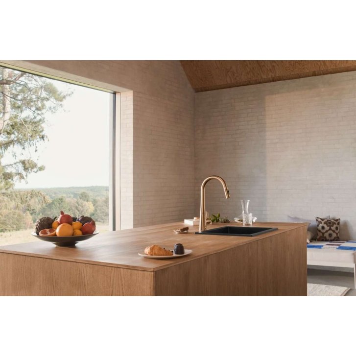 Hansa Designo - Drezová batéria s výsuvnou spŕškou, brúsený bronz 5136228381