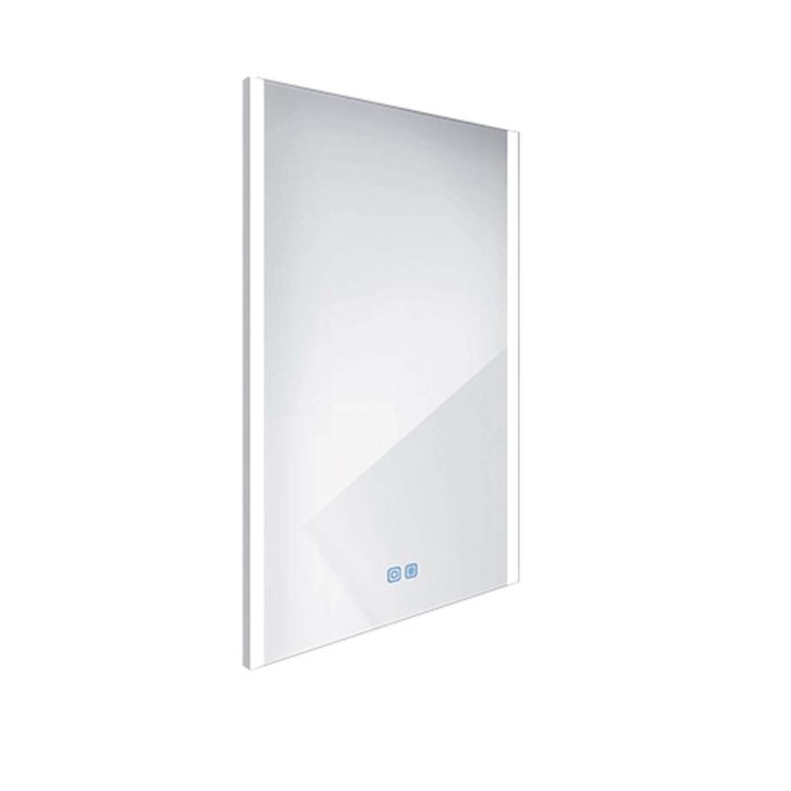 Nimco - Zrkadlo s LED osvetlením, 50x70 cm, dotykový senzor, hliník ZP 11001VX