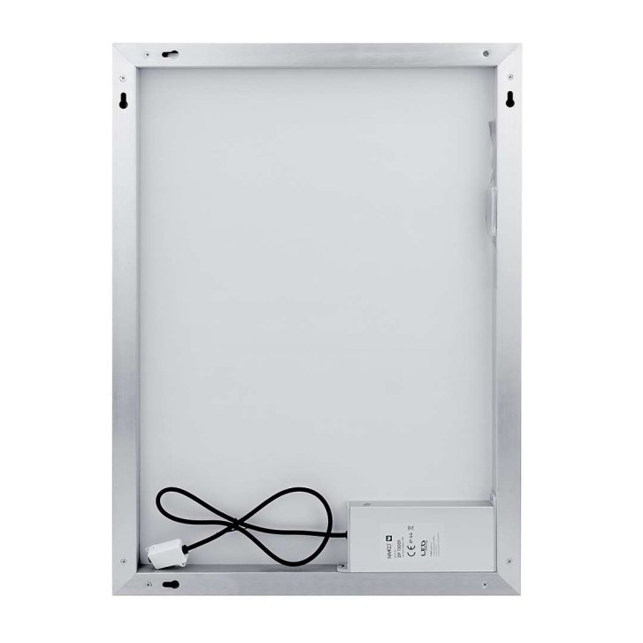 Nimco - Zrkadlo s LED osvetlením, 50x70 cm, dotykový senzor, hliník ZP 13001VX