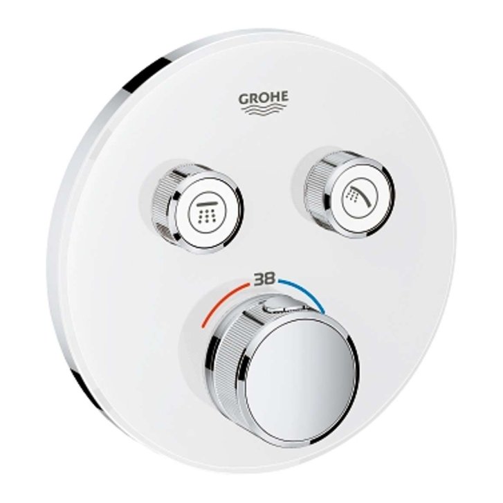 Grohe Grohtherm SmartControl - Termostatická vaňová batéria pod omietku s 2 ventilmi, mesačná biela 29151LS0