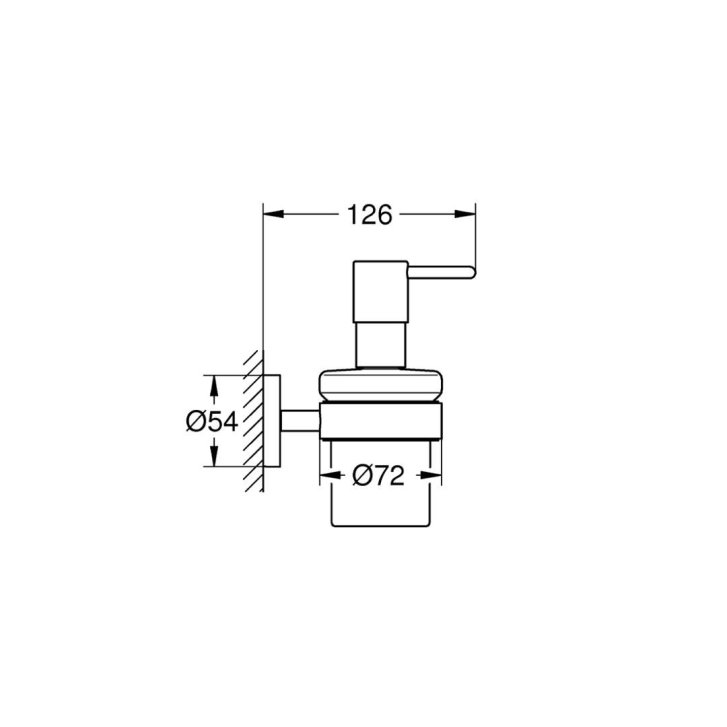 Grohe Essentials - Dávkovač tekutého mydla s držiakom, chróm 40448001