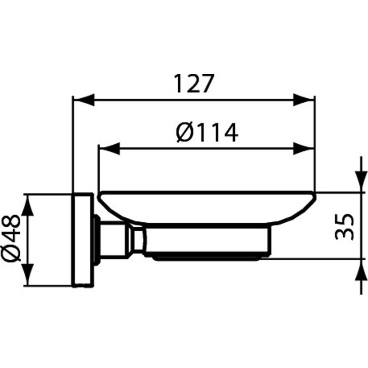 Ideal Standard IOM - Mydlovnička s držiakom, číre sklo/chróm A9123AA