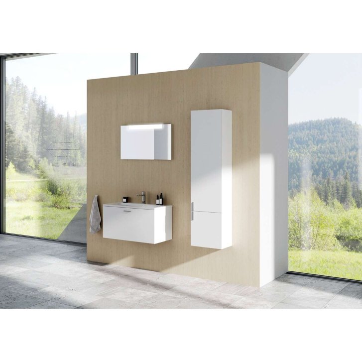 Ravak Clear II - Vysoká skrinka 40x25x155 cm, 2 dvierka, pravá, lesklá biela X000001644