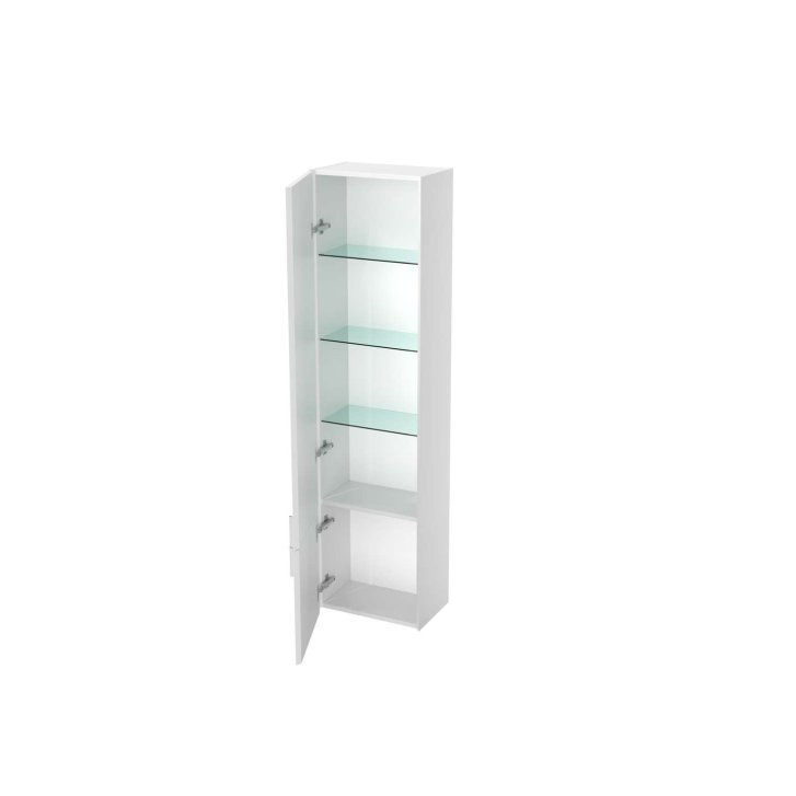 Ravak Clear II - Vysoká skrinka 40x25x155 cm, 2 dvierka, ľavá, lesklá biela X000001649