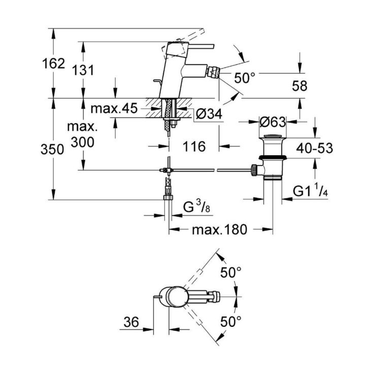 Grohe Concetto - Bidetová batéria, chróm 32208001