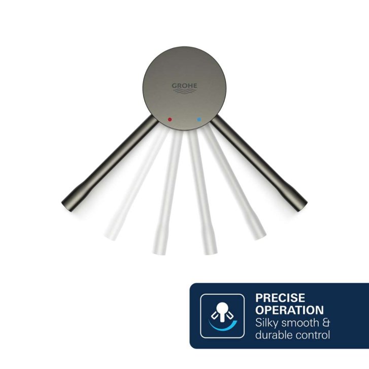 Grohe Essence - Páková drezová batéria s výsuvnou spŕškou, kefovaný tmavý grafit 30270AL0