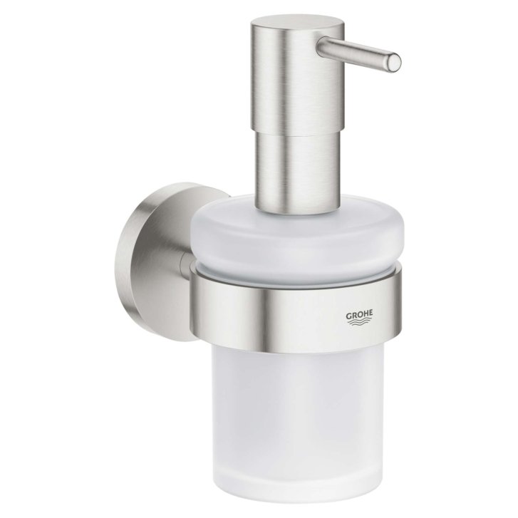 Grohe Essentials - Dávkovač tekutého mydla s držiakom, supersteel 40448DC1