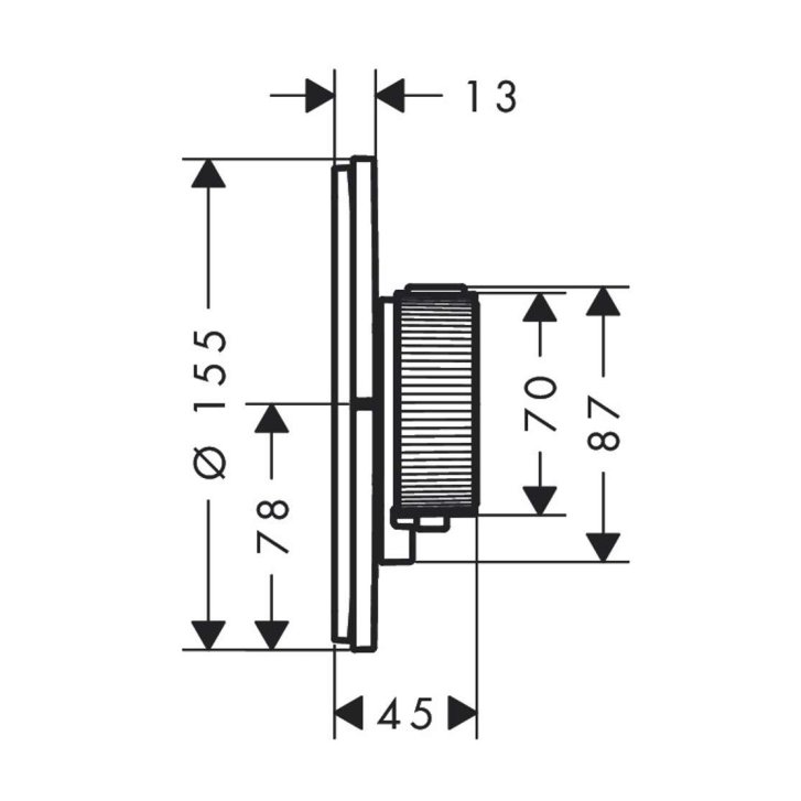 Axor ShowerSelect ID - Termostatická sprchová batéria pod omietku, HighFlow, matná biela 36776700